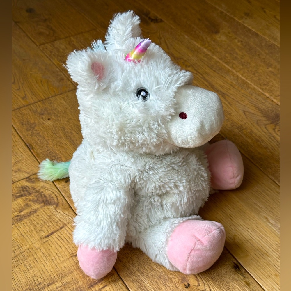 Warmies White Unicorn Soothing Plush